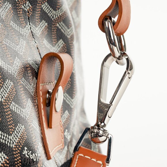 Goyard Boeing 55 Black Goyardine Leather-Trim Duffle Bag - Picture 8 of 15